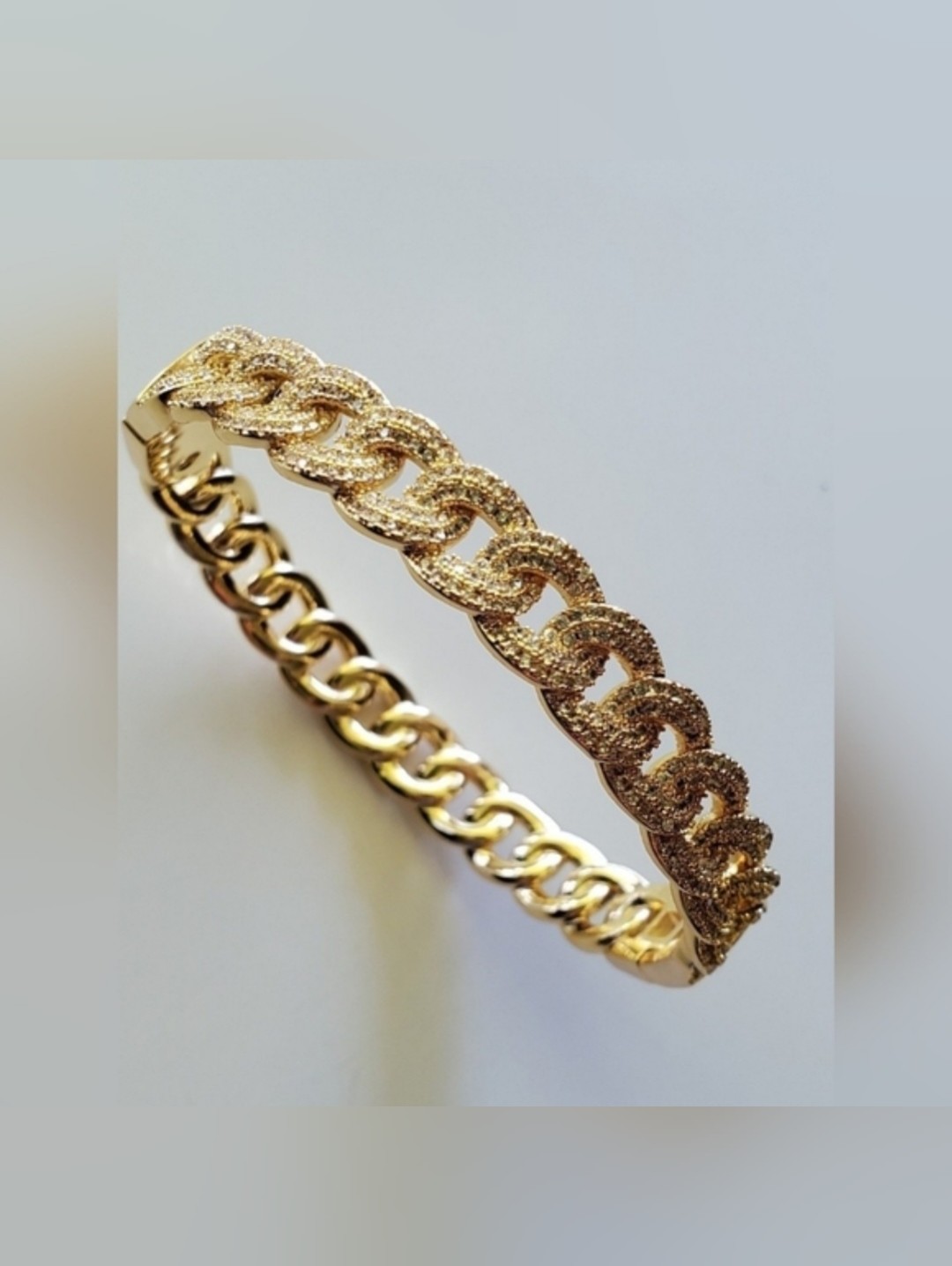 Elegant Curb Link Cuff Bangle
